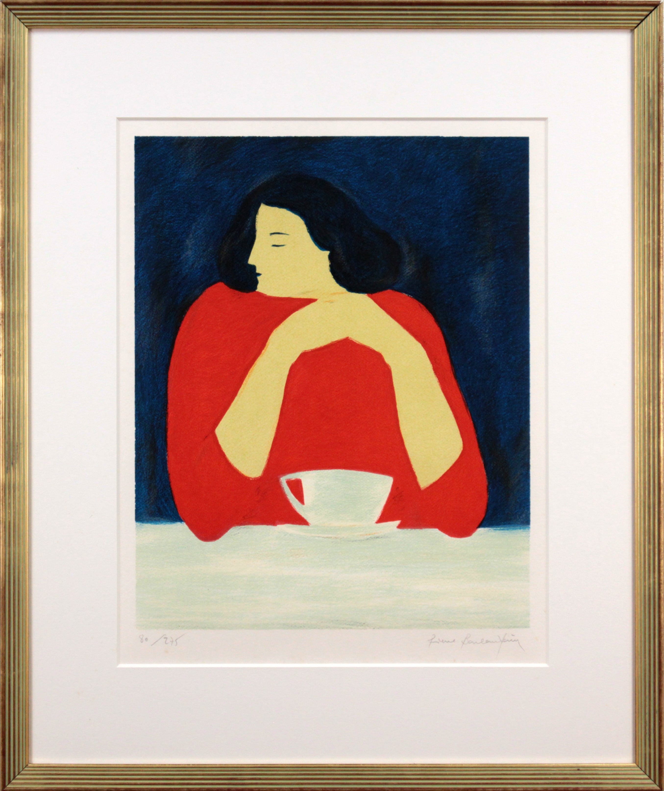 ピエール・ボンコンパン 『コーヒーカップ』 リトグラフ - 北海道画廊