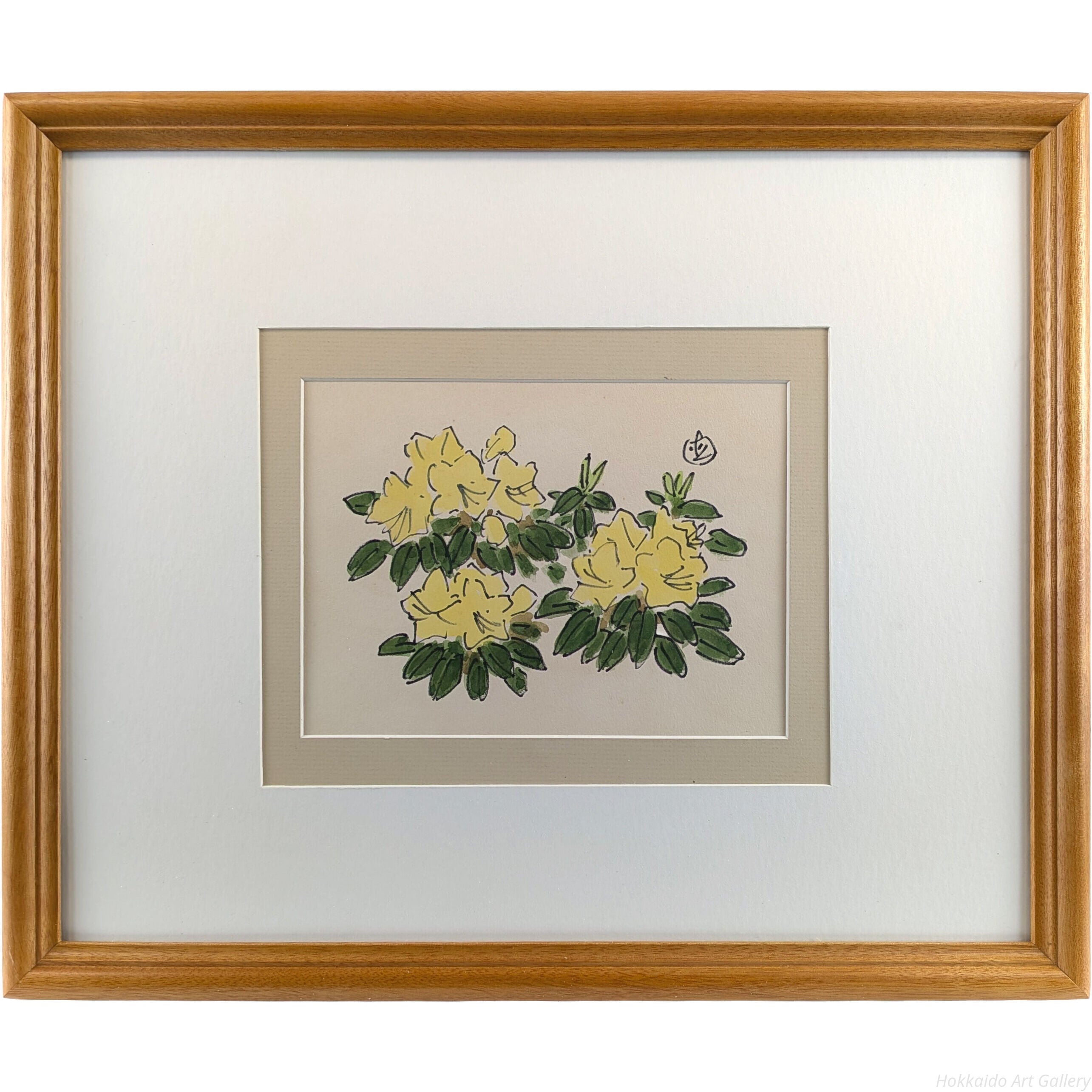 坂本直行 『きばなしゃくなげ』 水彩画 - 北海道画廊