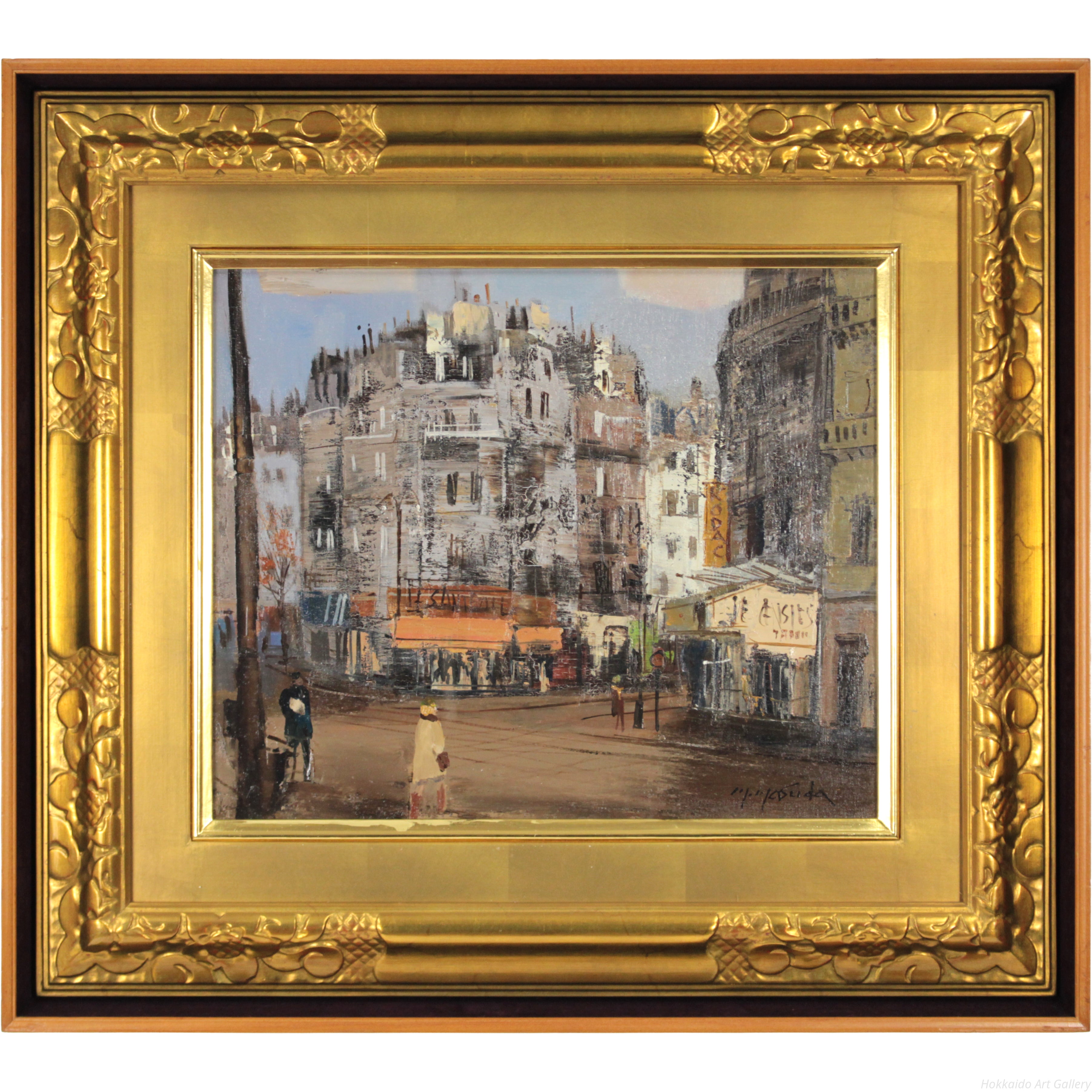 【真作】絵画　増田要人　油彩SM　港　力強いタッチ　温かみのある風景画　U96 真作】絵画 増田要人 油彩SM 港 力強いタッチ 温かみのある風景画