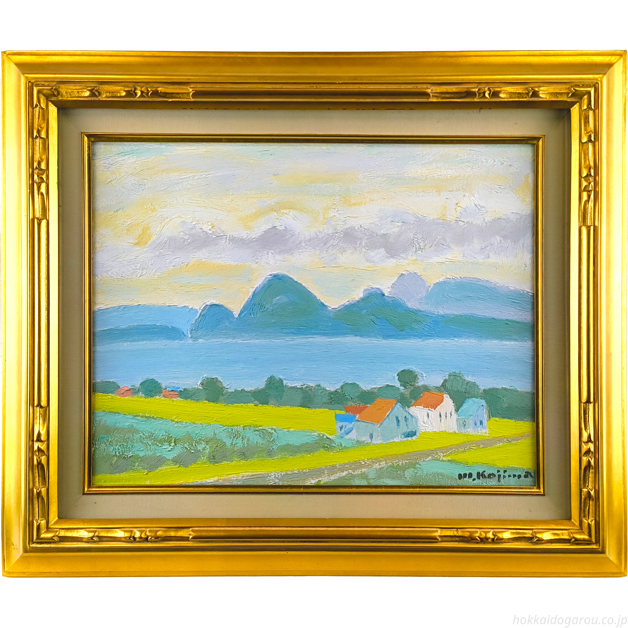 小島真佐吉 『湖畔の宿』 油彩画 - 北海道画廊 小島真佐吉 『湖畔の宿』 油彩画 - 北海道画廊