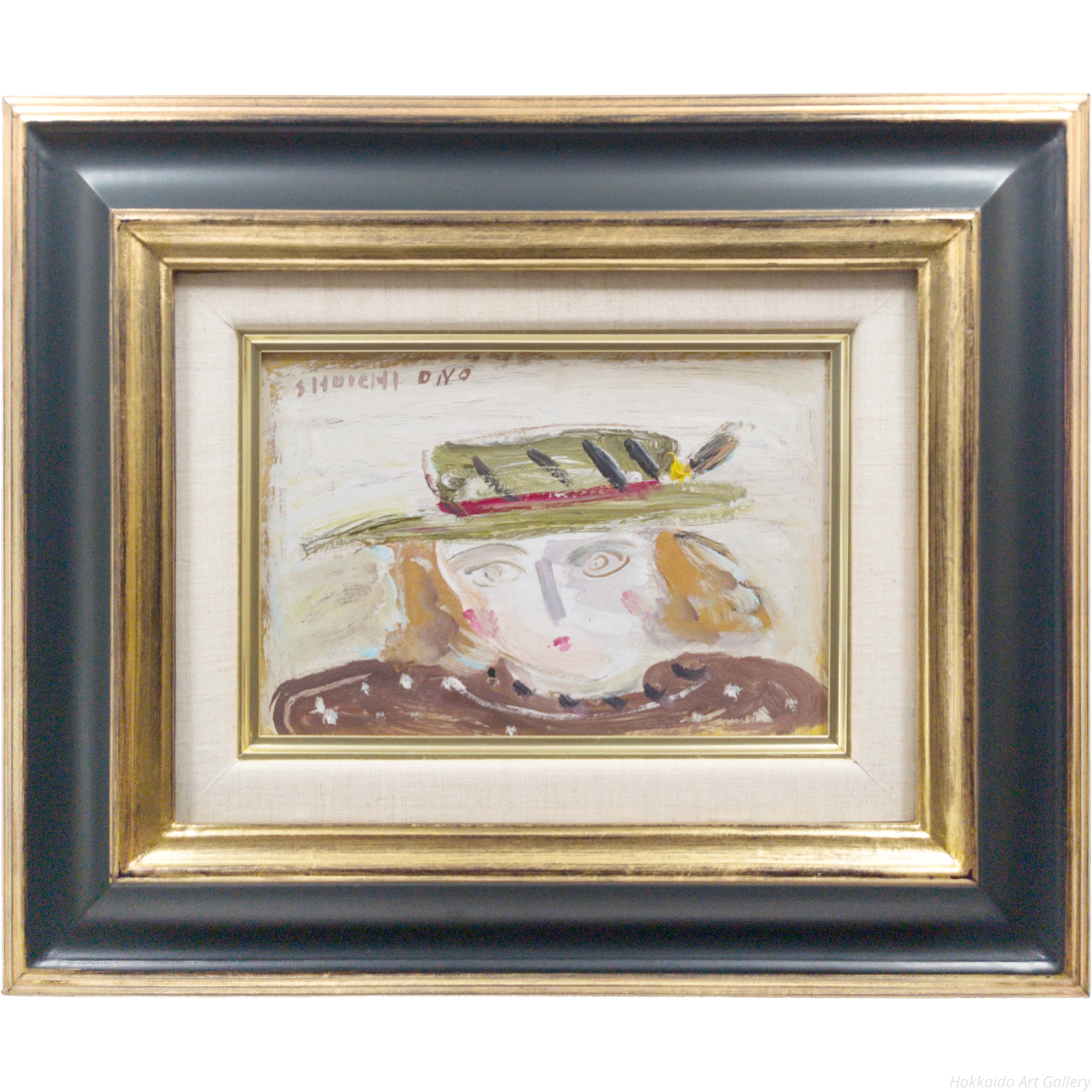 小野州一 『帽子の人形』 油彩画 - 北海道画廊