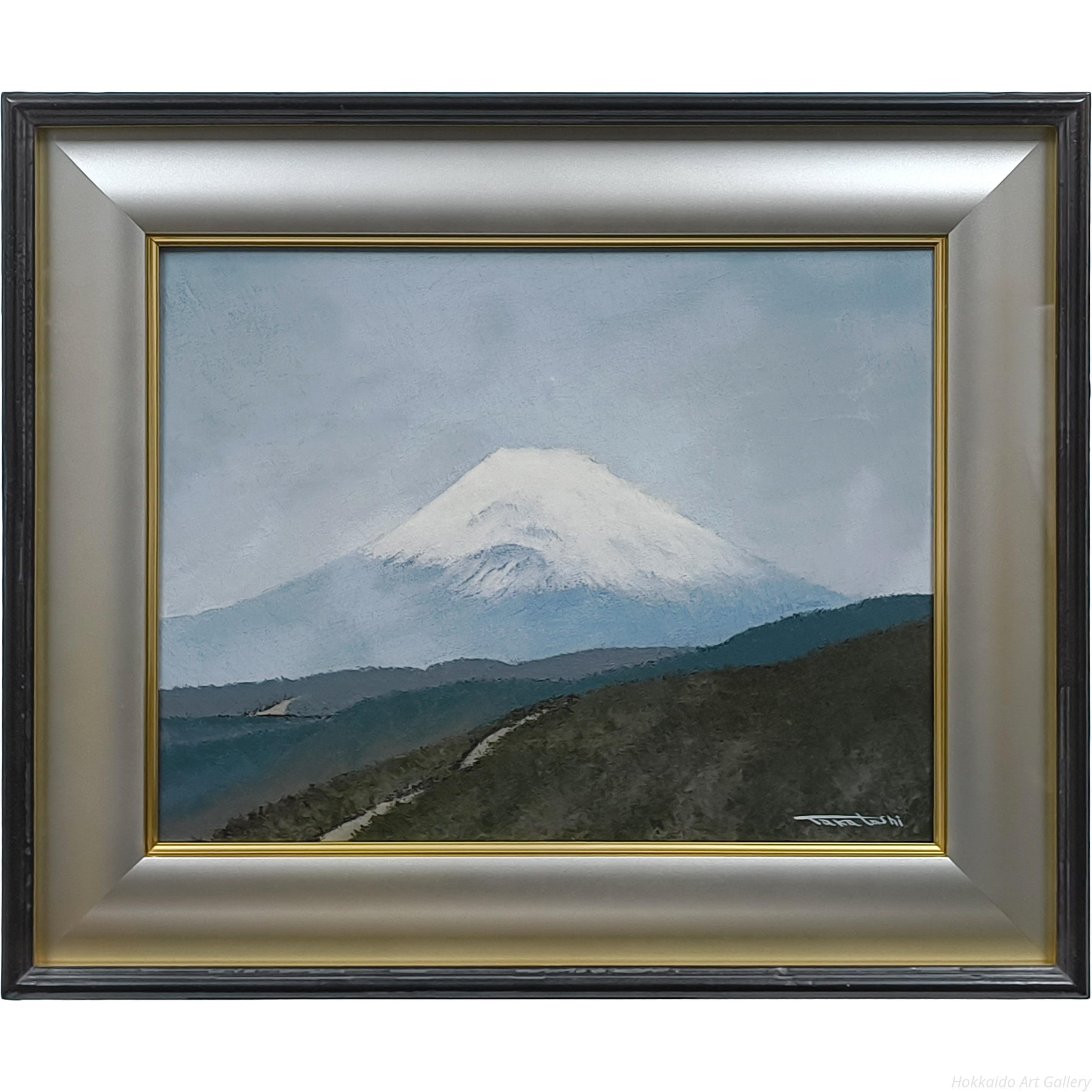 山崎貴稔 『富士遠望』 油彩画 - 北海道画廊