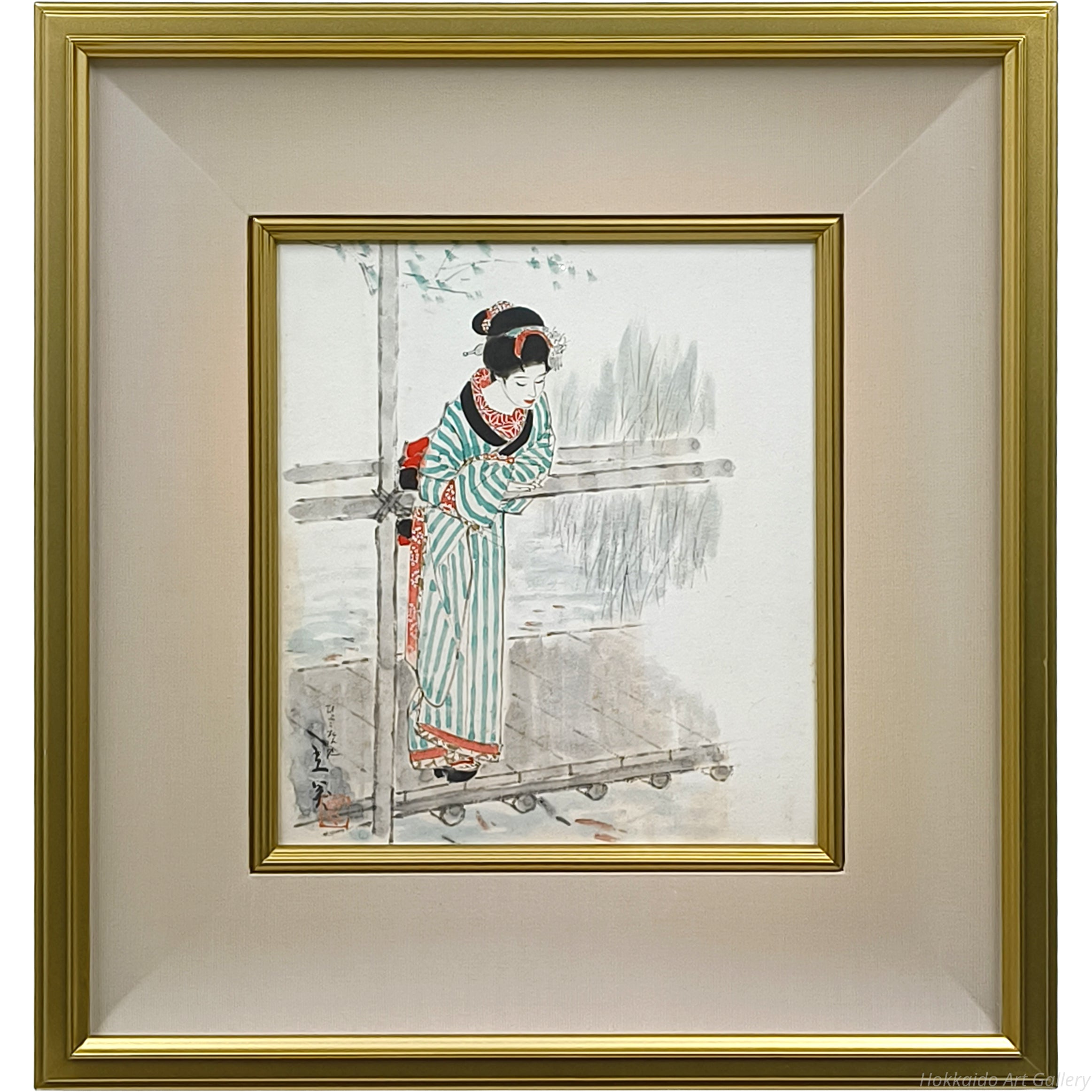 志村立美 『ひょうたん池』 水彩画 - 北海道画廊