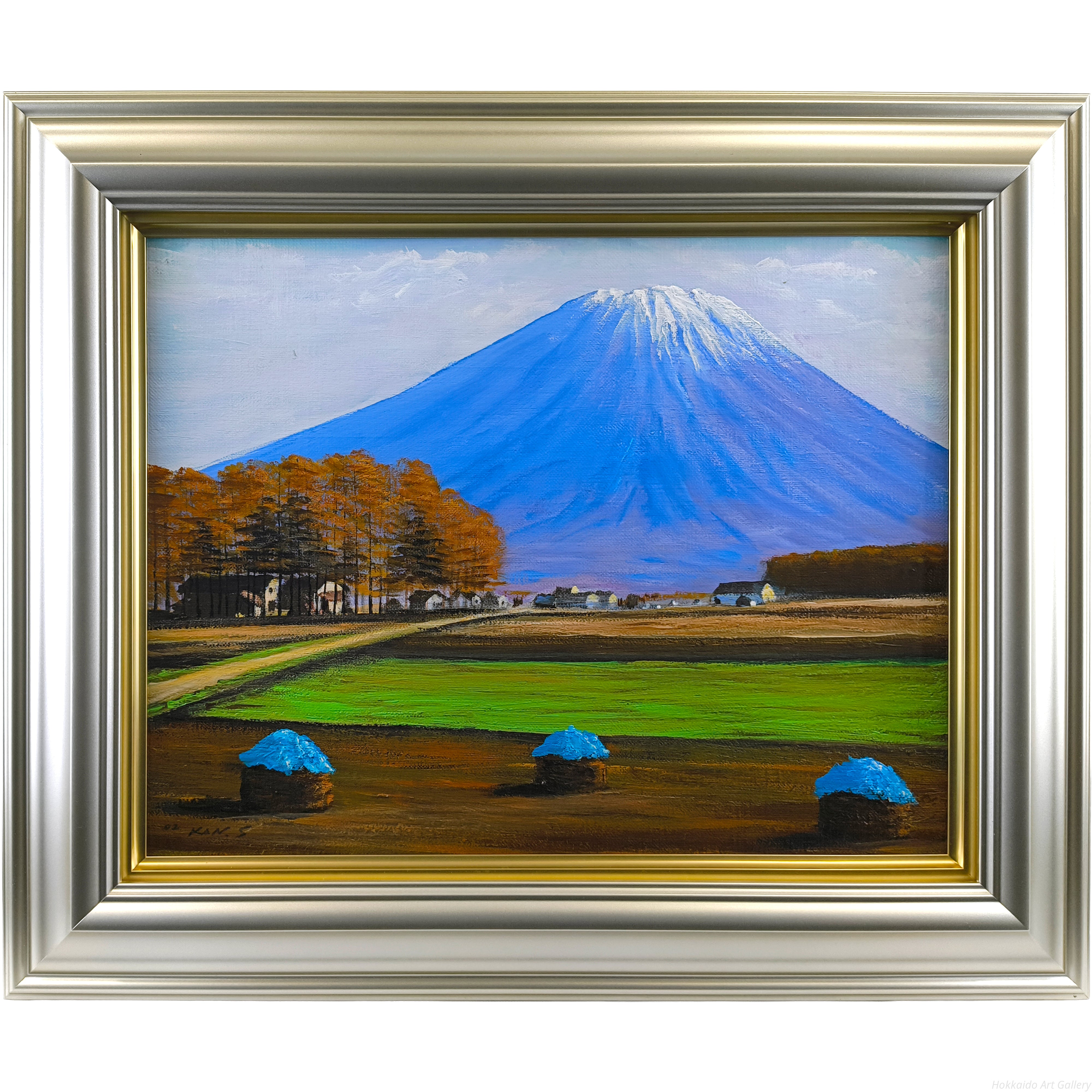 桜井寛 『羊蹄山冠雪』 油彩画 - 北海道画廊