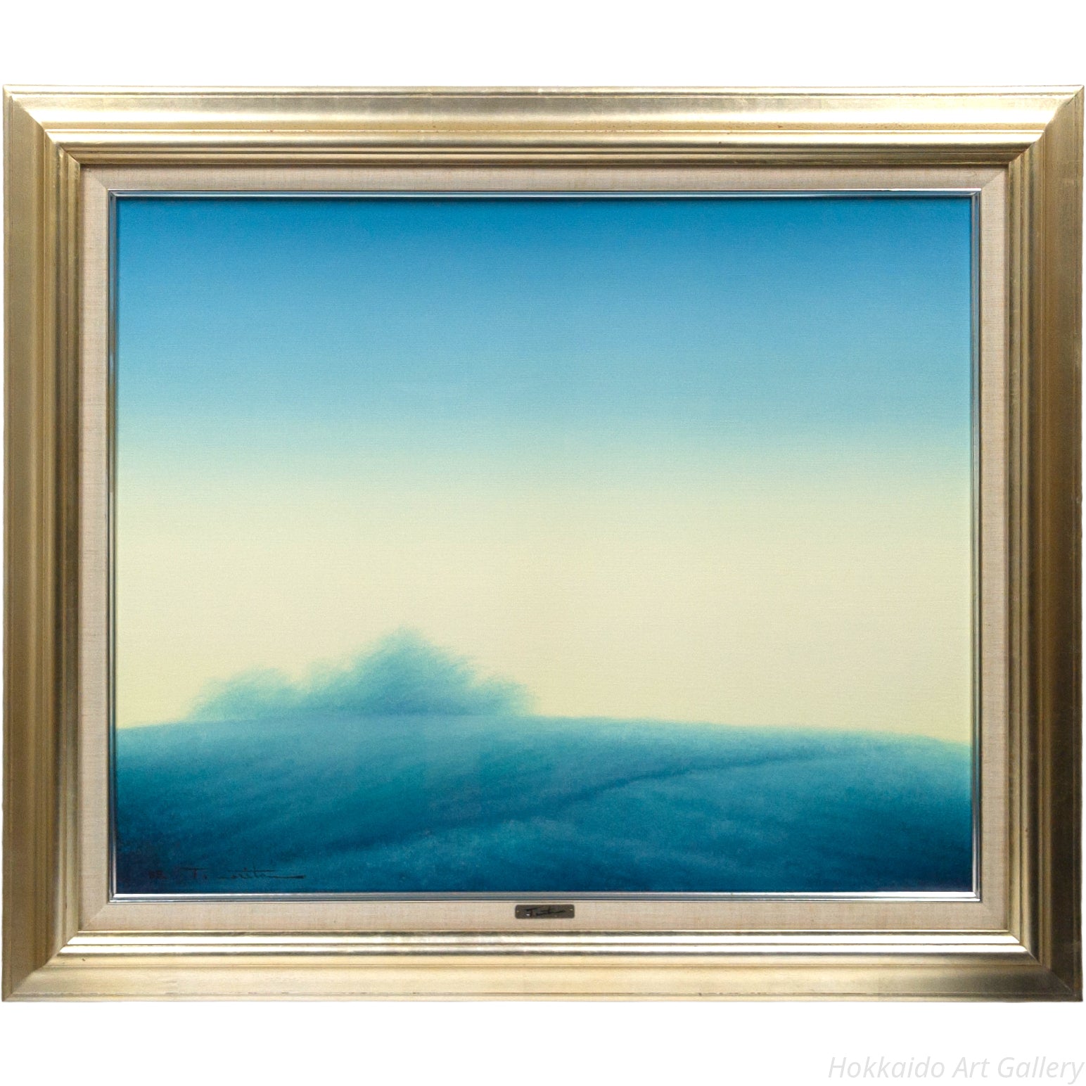 真作 室星董道 油彩 春 鯨波高台より 1963年 個展 NHK 額装 F10 絵画 油絵 F10サイズ（10号）酒井健吉 モナコ : ざっか菜の花ヤフー店