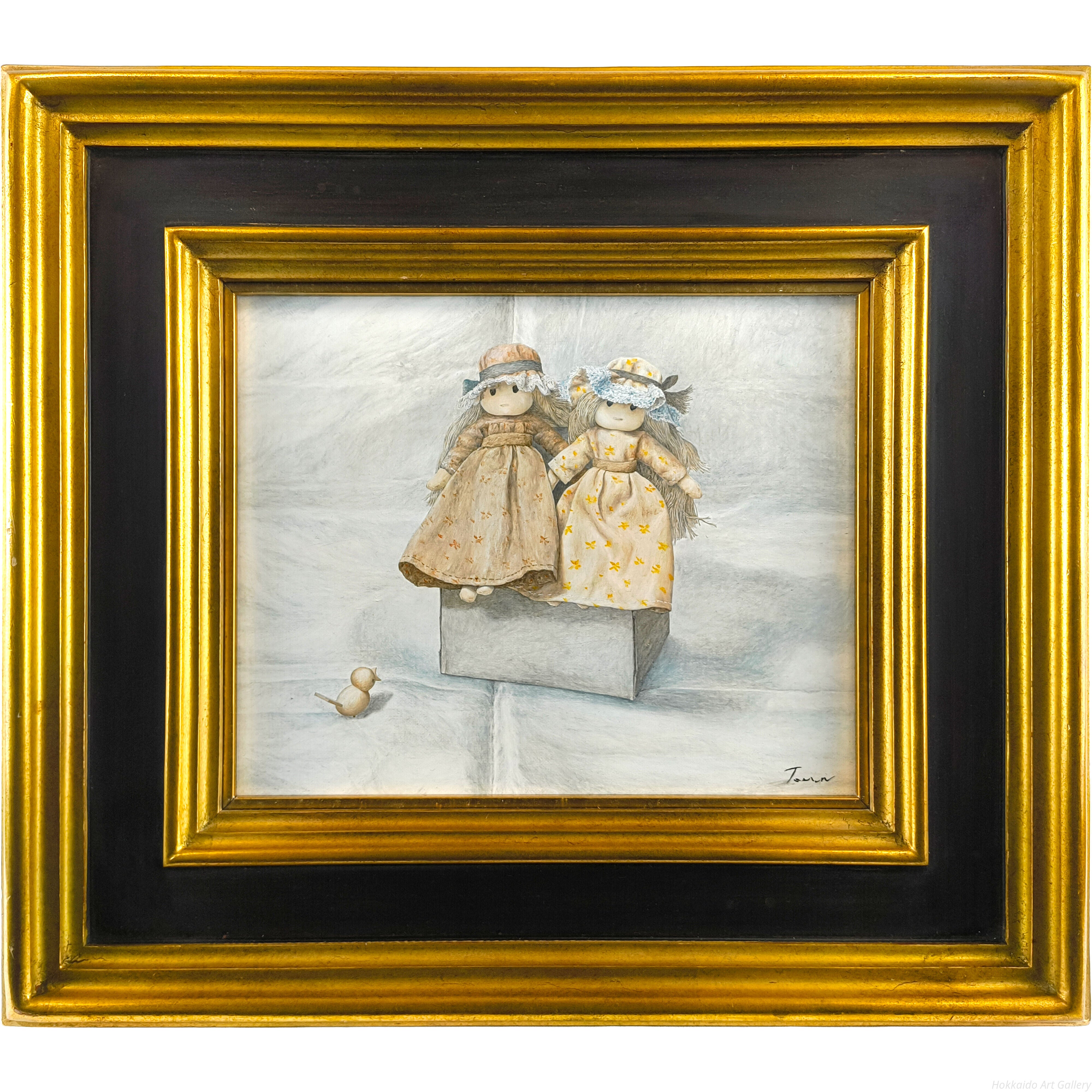 永井吐無 『人形』 油彩画 - 北海道画廊