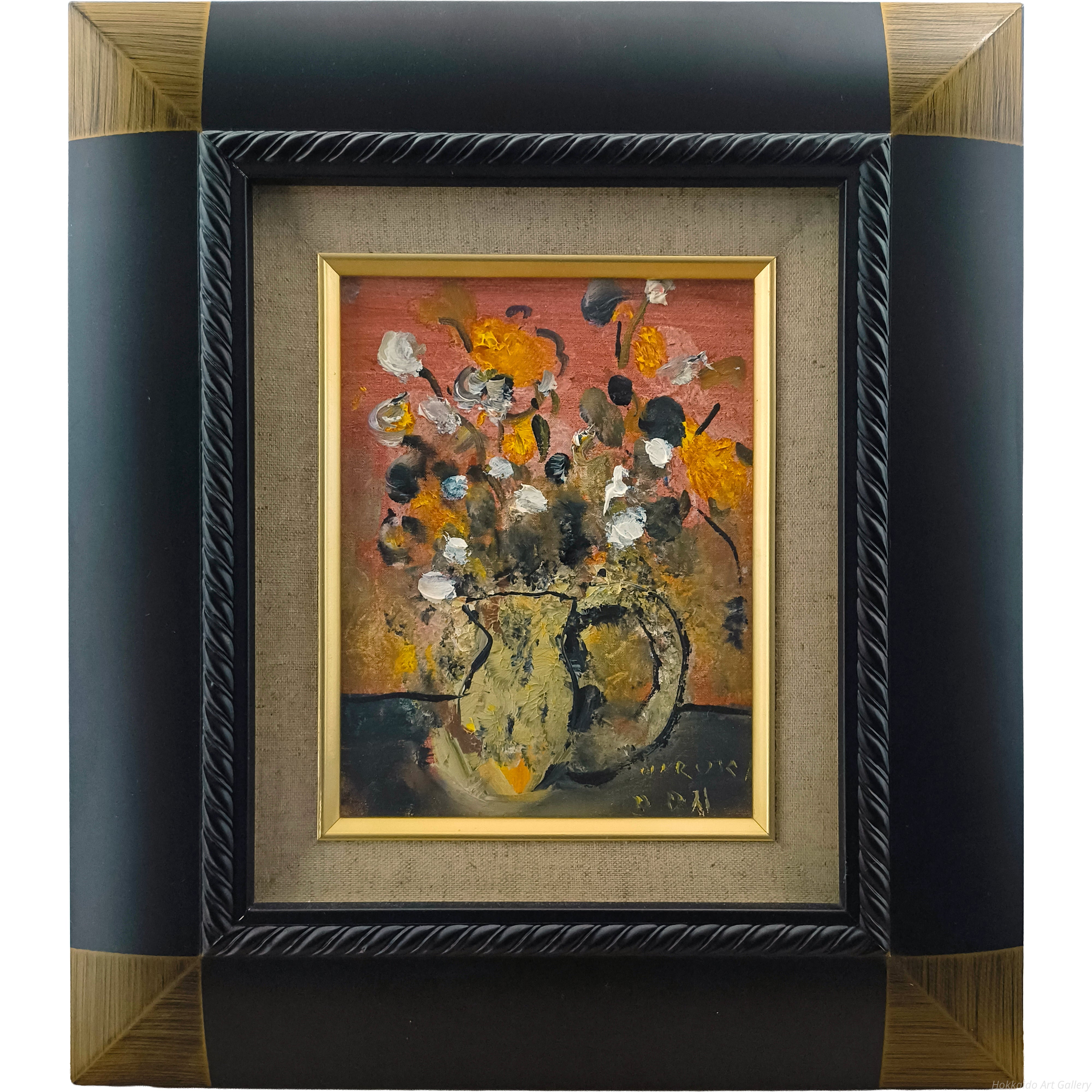 織田廣喜 『花』 油彩画 - 北海道画廊