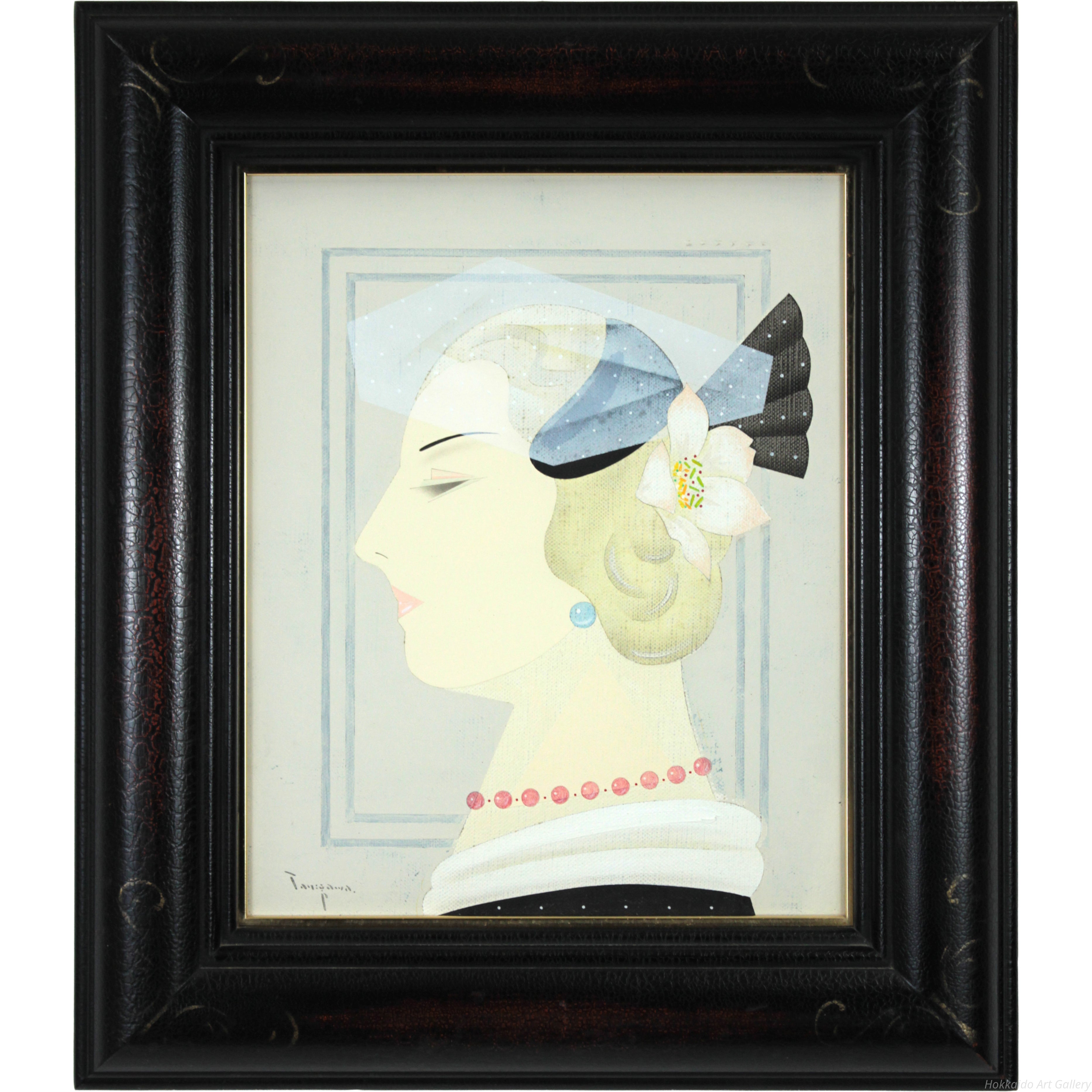 「少年の日」　油彩画　Hiro art 谷川泰宏 『春の日』 油彩画 - 北海道画廊