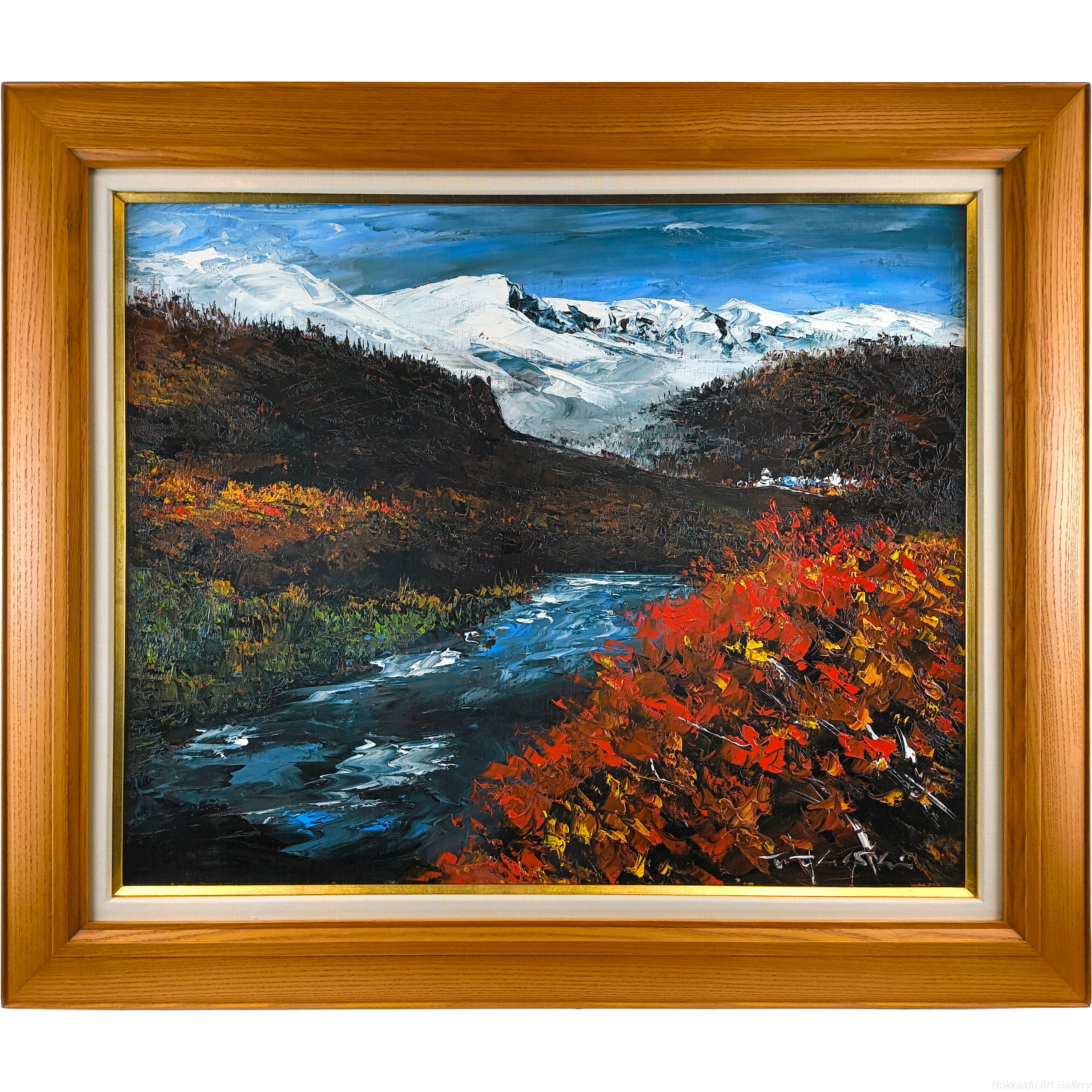 高橋哲夫 『晩秋の大雪山』 油彩画 - 北海道画廊