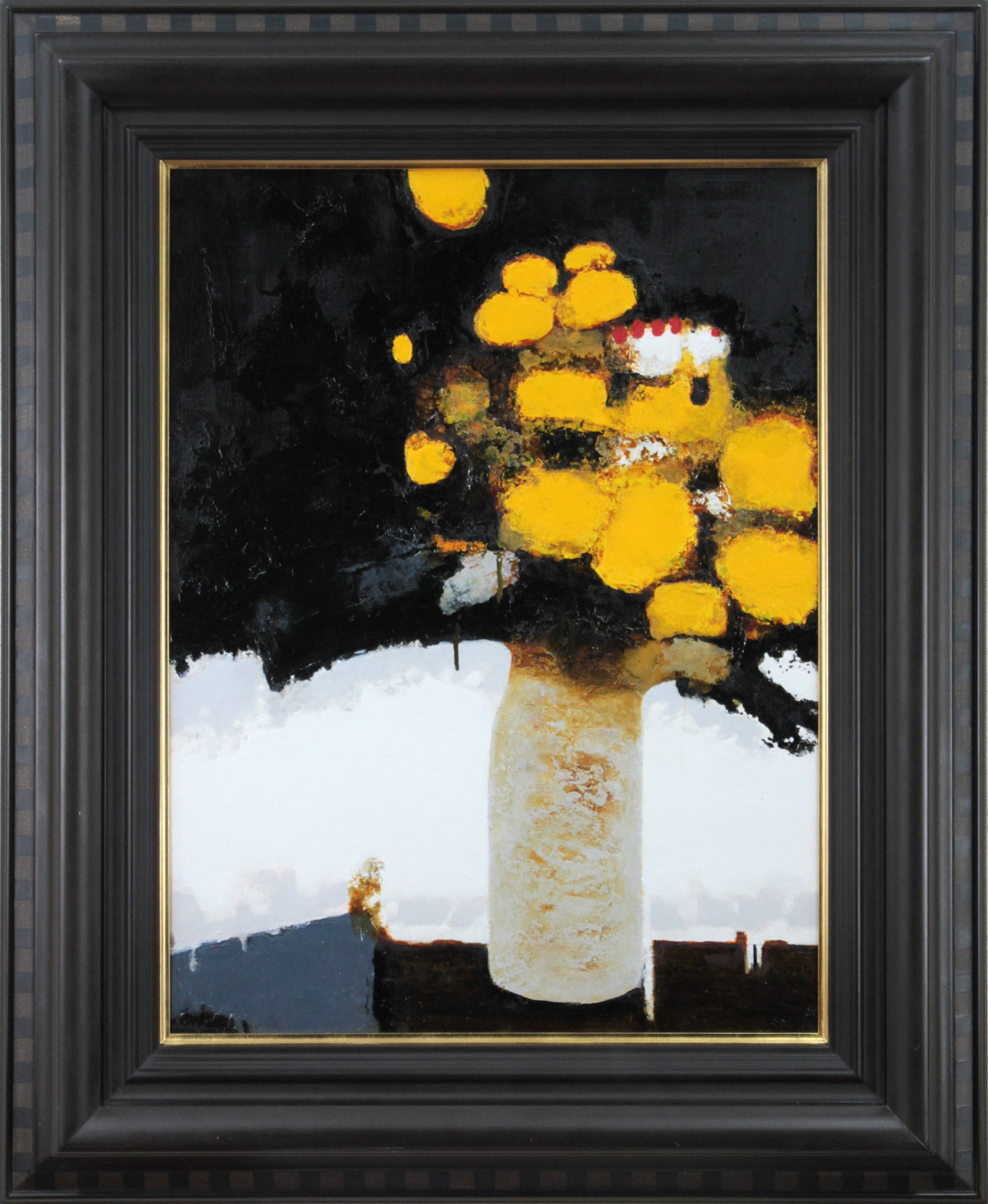 高橋英生 『黄色い花』 油彩画 - 北海道画廊