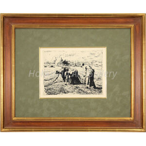 ミレー 『落穂拾い』 エッチング - 北海道画廊