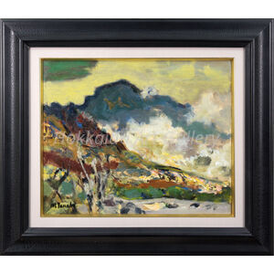 田辺三重松 「風景」 油絵・油彩画 絵画 田辺三重松 『風景』 油彩画 - 北海道画廊