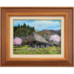 雨宮英夫 『春野辺の家（長野県信濃町）』 油彩画 - 北海道画廊