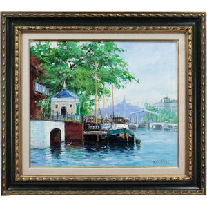 絵画・額縁・油絵・麻倉 雄一郎・新品未使用・ライン川・美術品・インテリア・雑貨 絵画・額縁・油絵・麻倉 雄一郎・新品未使用・ライン川・美術品