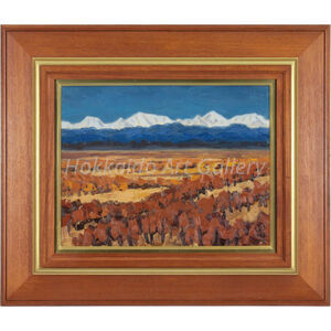 坂本直行 『初冬の日高山脈』 油彩画 - 北海道画廊