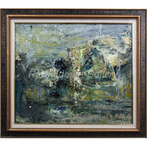 八木保次 『抽象』 油彩画 - 北海道画廊