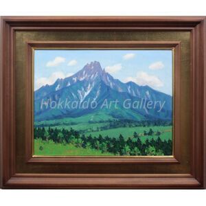 坂本直行 『残雪の利尻ふじ 仙法師より』 油彩画 - 北海道画廊