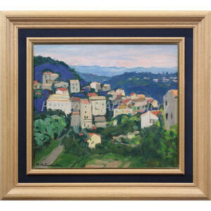 松島正幸 『ラ・ゴード（フランス）』 油彩画 - 北海道画廊