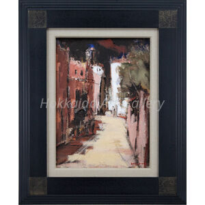 友成晴雄 『パリ裏通り』 油彩画 - 北海道画廊