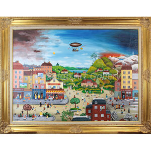 ビン・カシワ 『四季の詩』 油彩画 - 北海道画廊