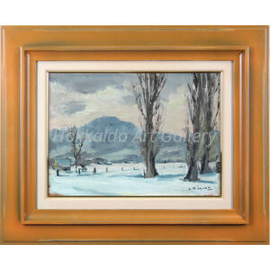 木村捷司 『札幌郊外雪景』 油彩画 - 北海道画廊