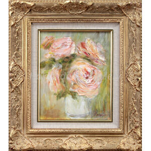 長谷川忠男 『ばら』 油彩画 - 北海道画廊