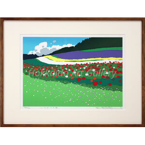 藤倉英幸『いろどりの丘』シルクスクリーン 藤倉英幸 『いろどりの丘』 シルクスクリーン - 北海道画廊