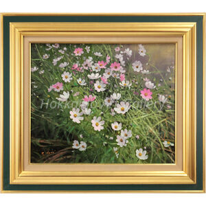 堀林弥 『コスモス』 油彩画 - 北海道画廊