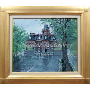 小田切 訓 『雨上がりの道庁』 油彩画 - 北海道画廊