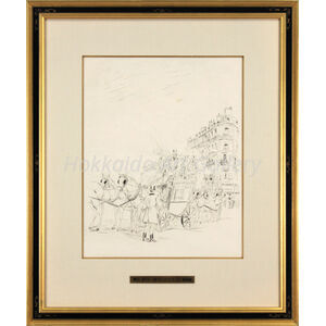 藤田嗣治 『レストランフーケ（「魅せられたる河」より）』 銅版画