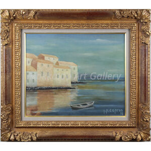 ジャン－ピエール・キャプロン、「ロワン川沿の家並」、希少な額装用画集より Yahoo!オークション - 【FCP】 真作保証 ジャン・ピエール