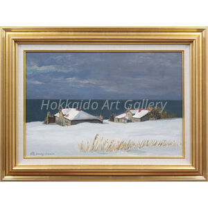 宮川 魏 『厚田の冬』 油彩画 - 北海道画廊