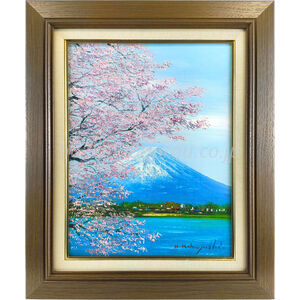 小林幸三 『富士と桜』 油彩画 - 北海道画廊