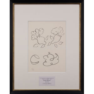 アンリ・マティス、海辺のボート,エトルタ、希少な画集より