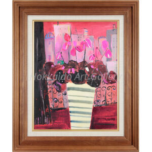 折橋真理子　【真作 】「しくらめん」油彩8号 パリの窓辺　一枚の繪取扱　人気作品 折橋真理子 【真作 】「しくらめん」油彩8号 パリの窓辺 一枚の繪取扱