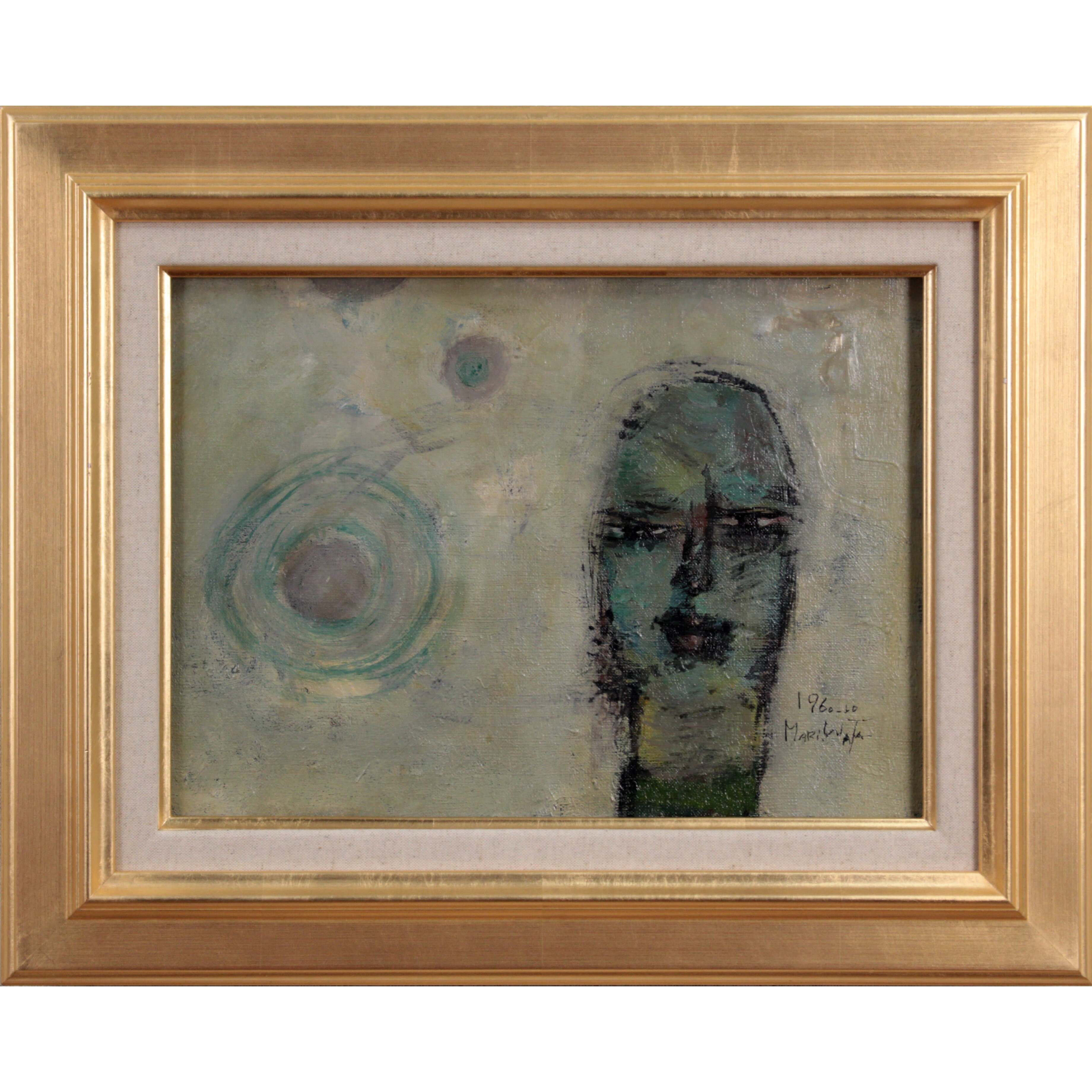 渡邊眞利『思春期』油彩画【真作保証】 絵画 渡邊眞利 『思春期』 油彩画 - 北海道画廊