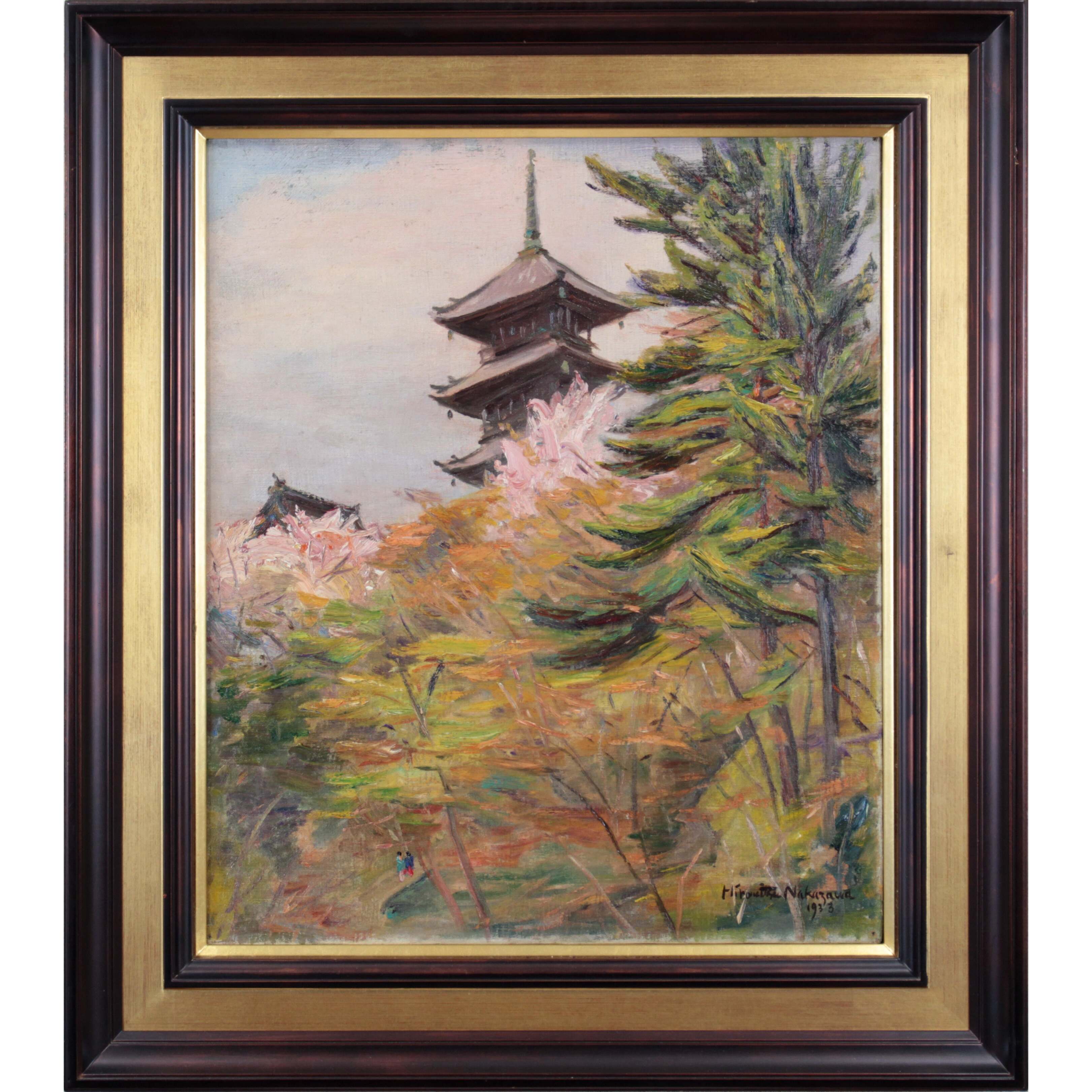 中沢弘光、「踊りの前」、希少画集・額装画、日本製・新品額縁にて額装致します 風景 | 中沢弘光 – 北海道画廊