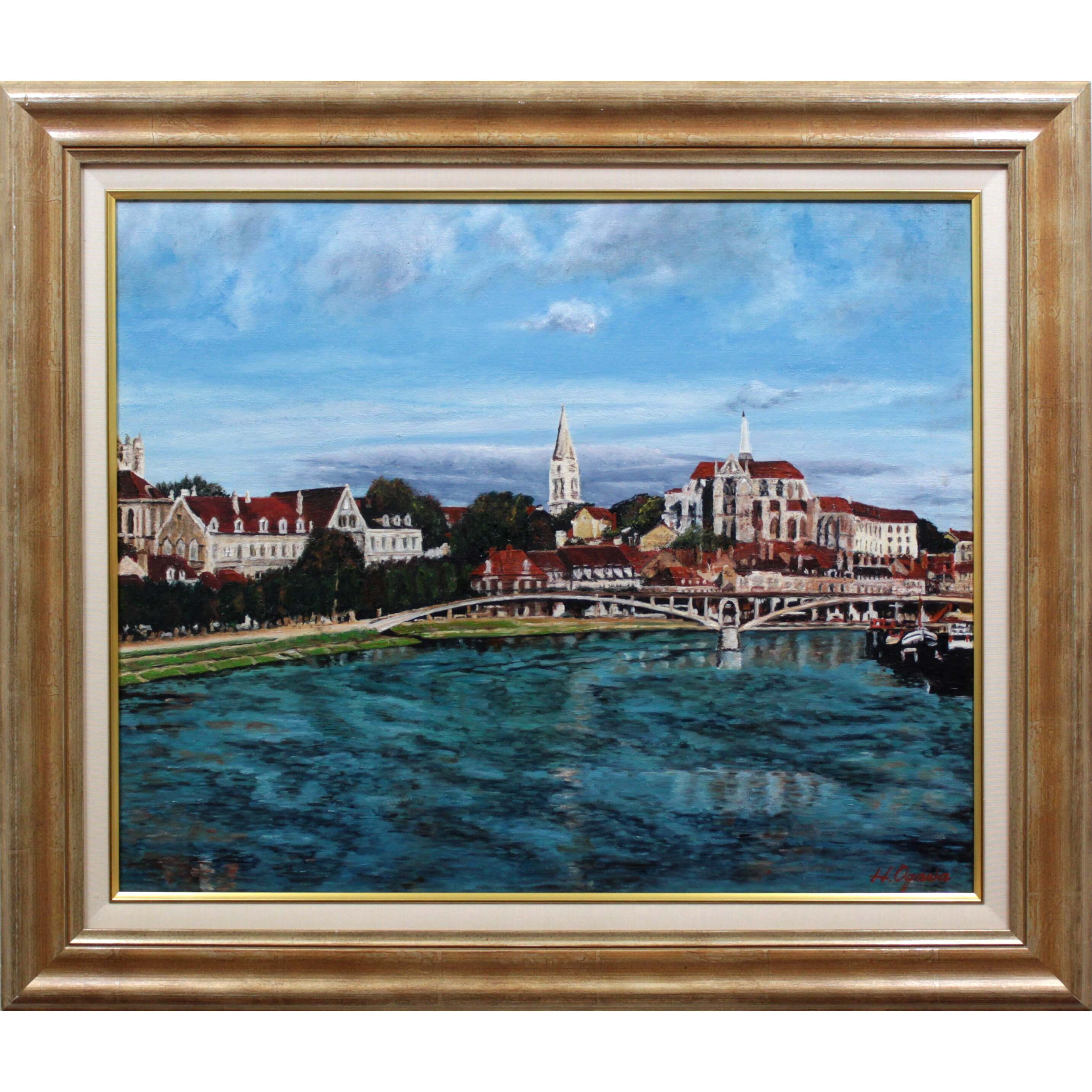 【美品】小川博 作 『浅間山麓』4号油絵 定価約20万円 外国風景 | 小川 博 – 北海道画廊