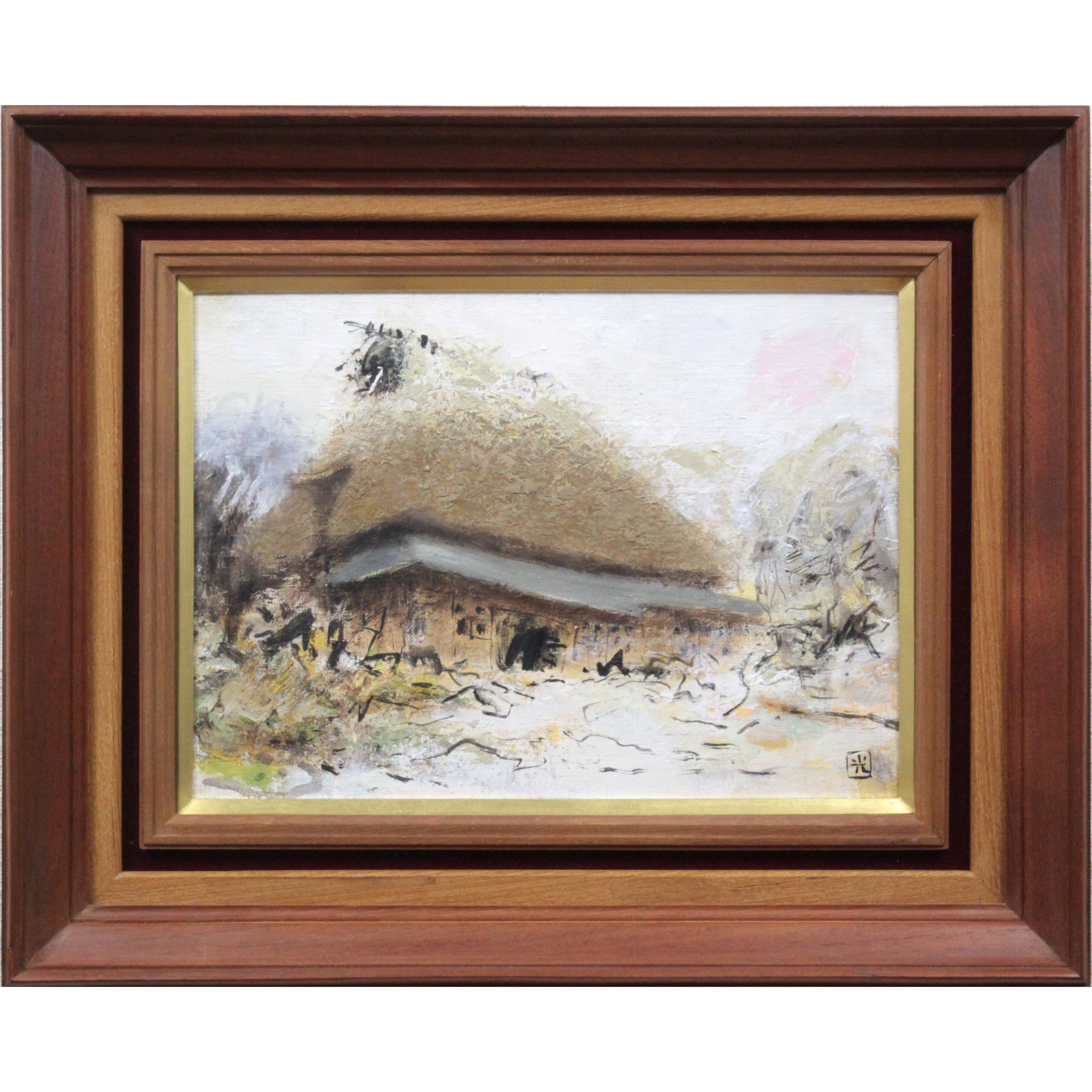 那須日都夫「信州野尻湖畔にて」油彩 M6 ルサロン会員 裏板無し 油絵 油画 Takahiro Matsumoto | 😯😯😯 #woodcarving #woodsculpture #sculpture