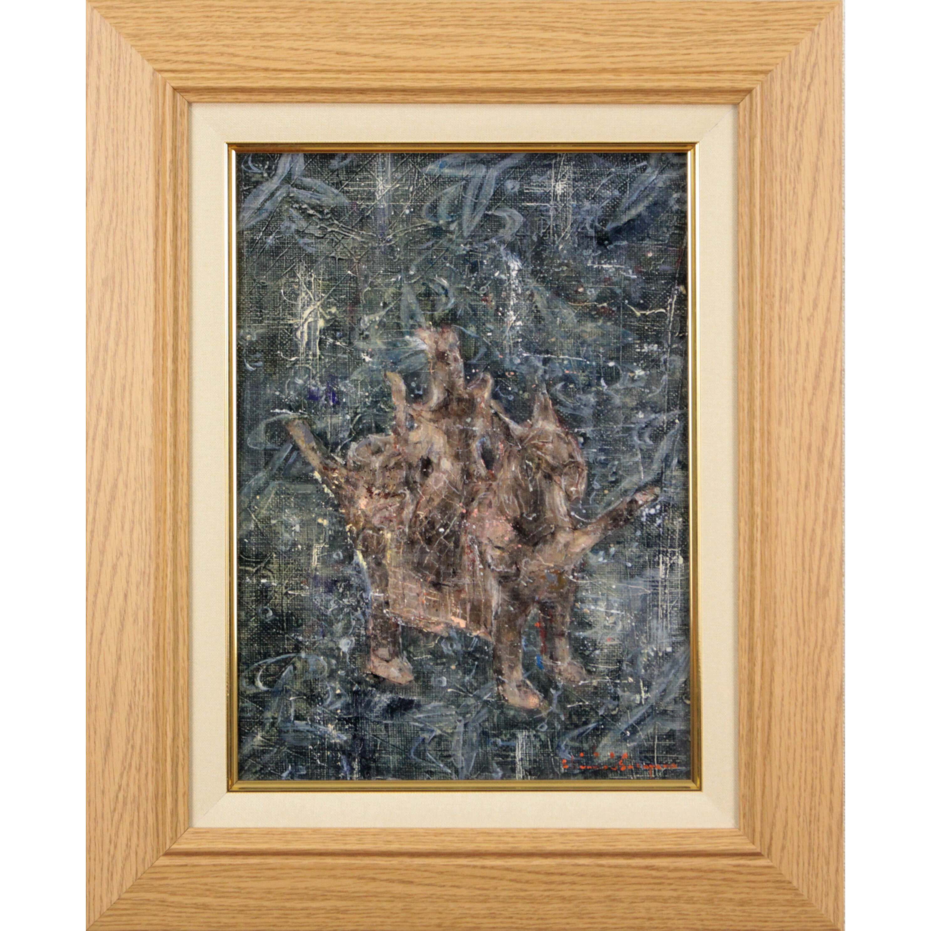 笹山俊弘　版画 笹山俊弘 『騎馬像』 油彩画 - 北海道画廊