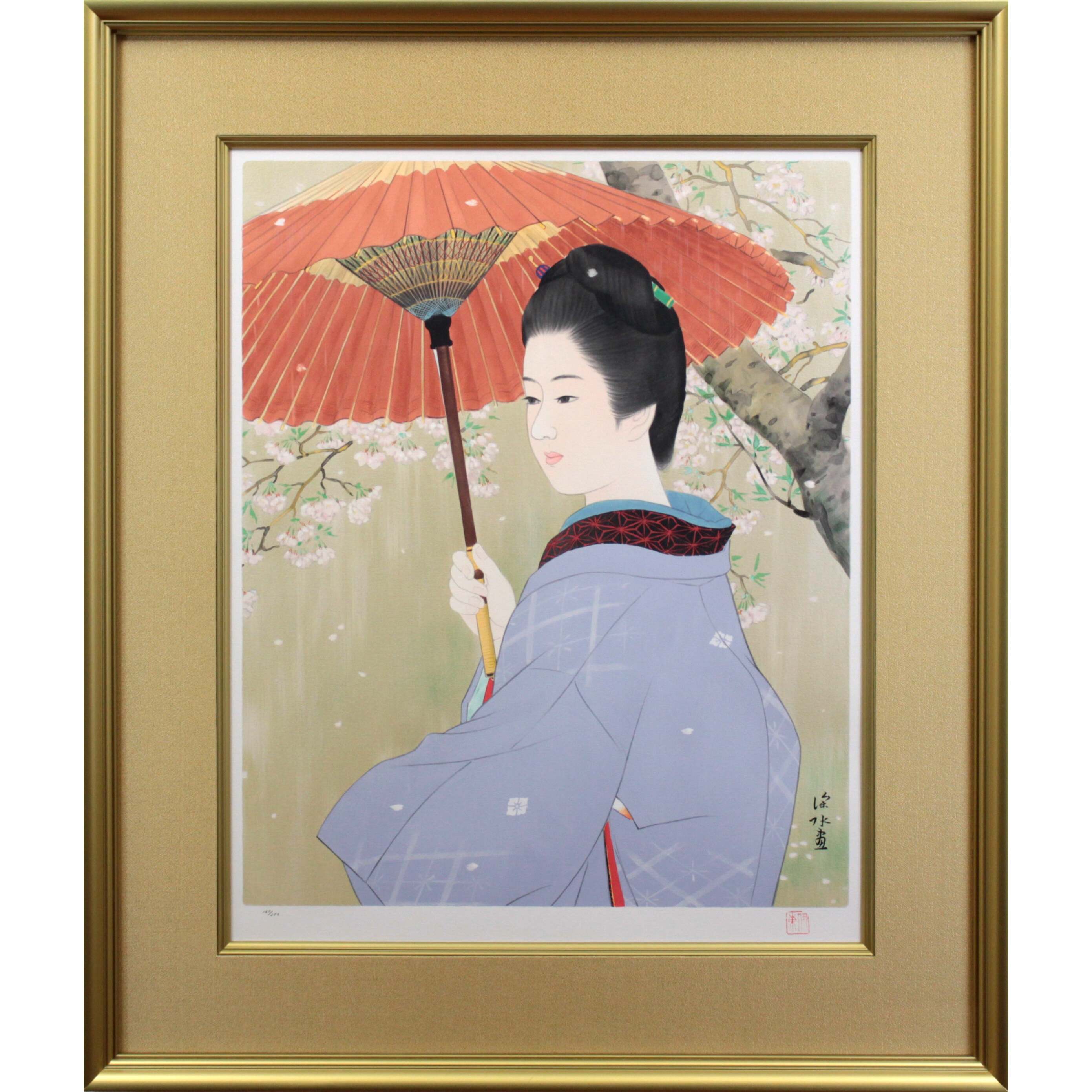 伊東深水『春雨』 – 北海道画廊