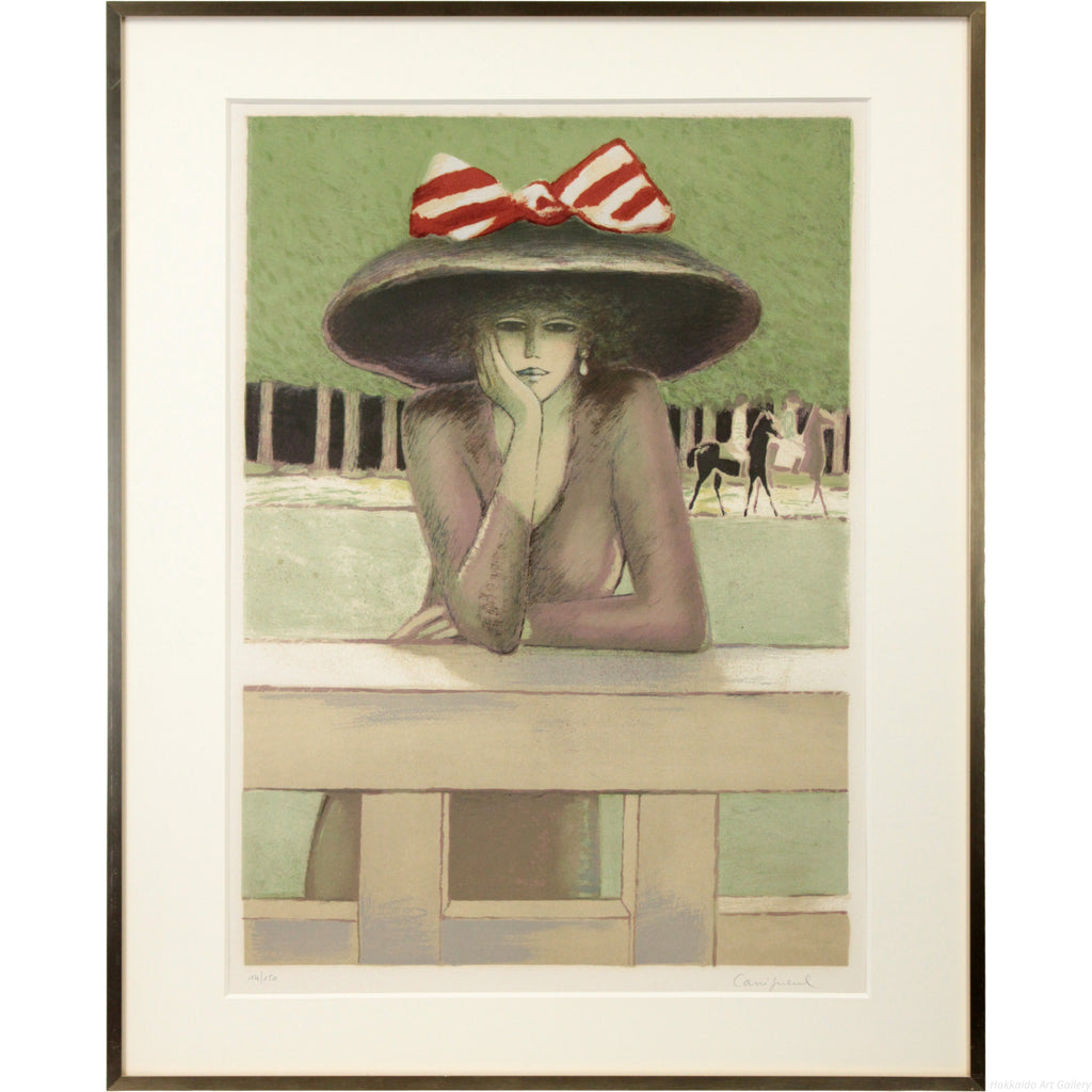 【真作保証】ジャン・ピエール・カシニョール「秋の色」リトグラフ 版画 絵画 美人 ジャン＝ピエール・カシニョール 『秋』 リトグラフ - 北海道画廊