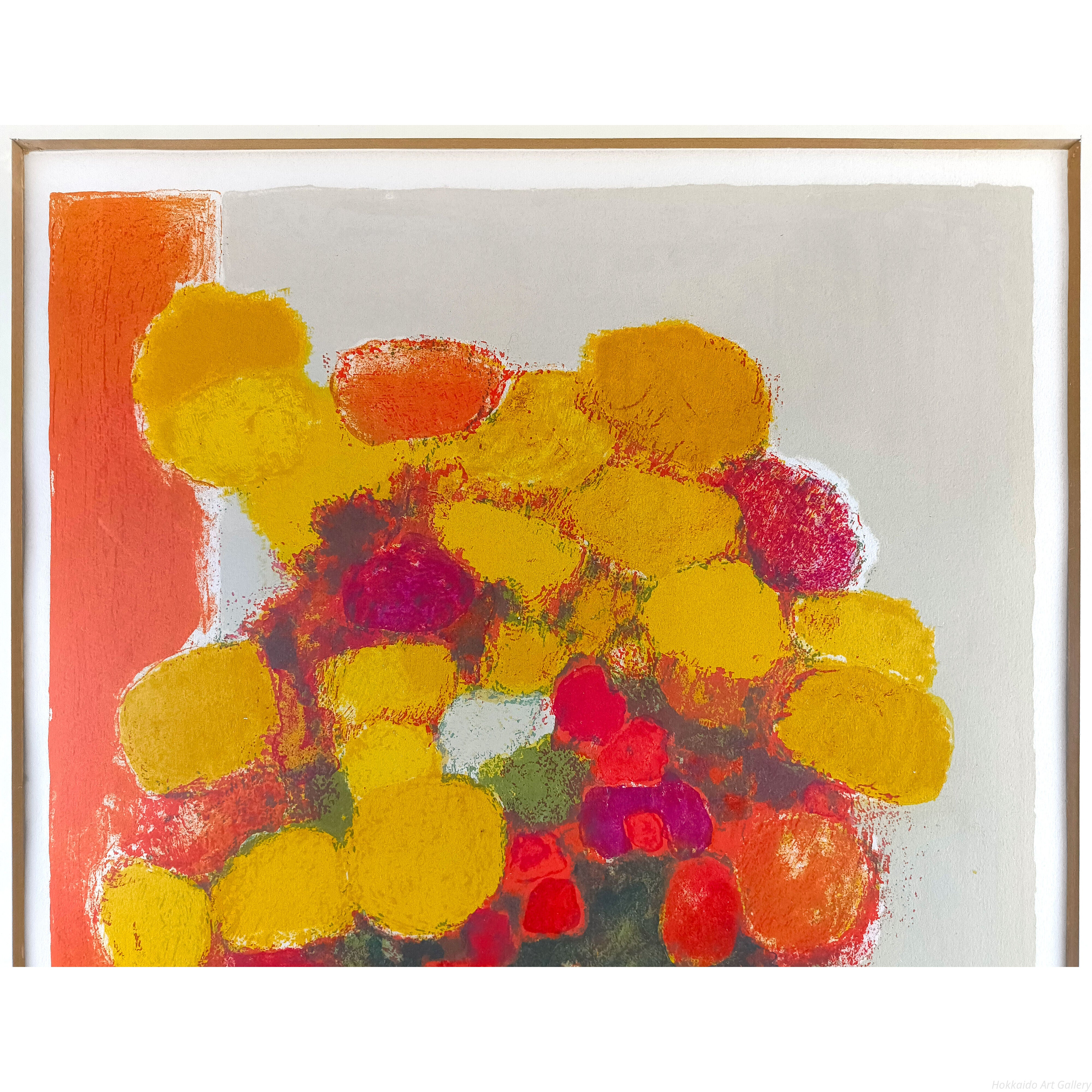 ベルナール・カトラン 『黄色と赤の花束』 リトグラフ - 北海道画廊