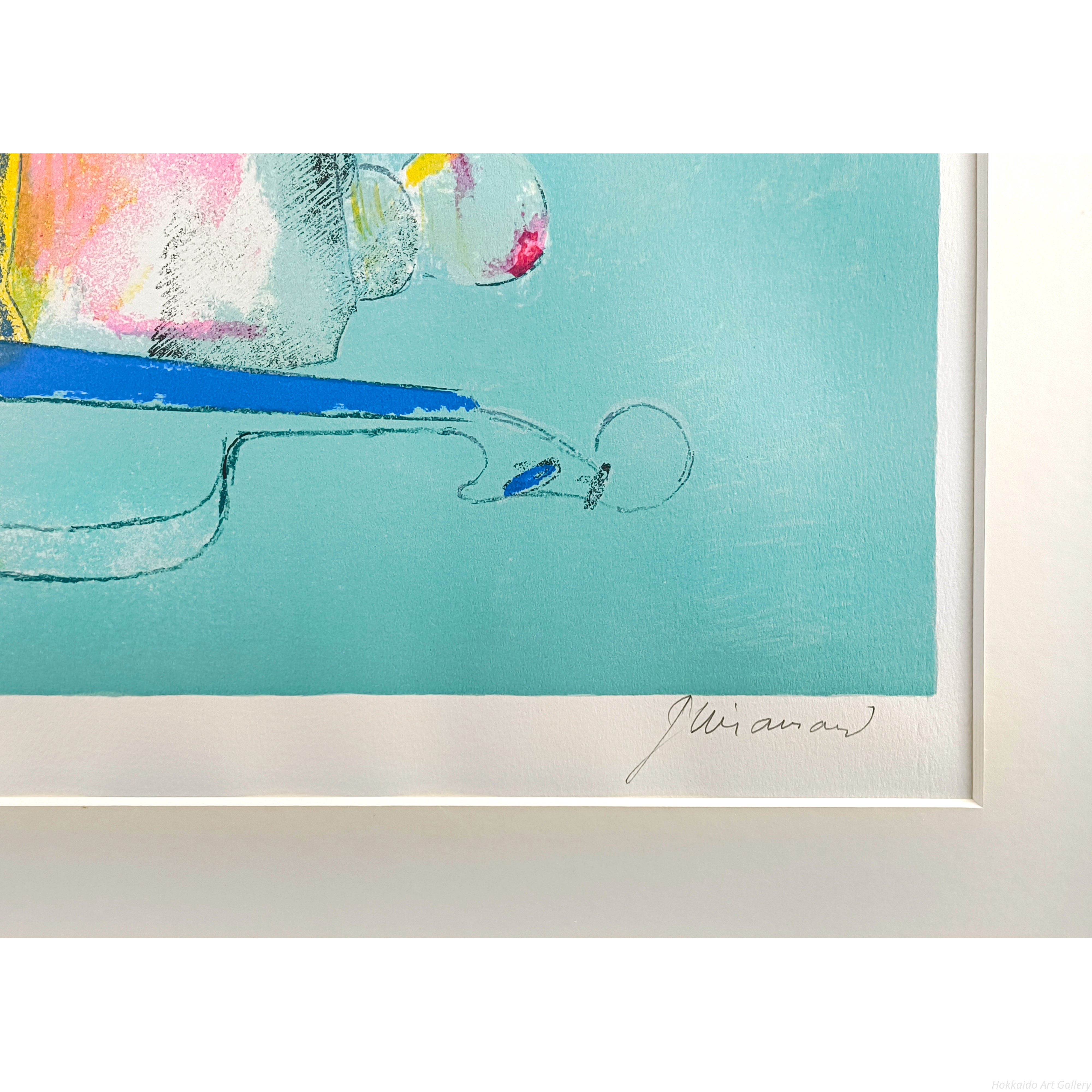 ポール・ギヤマン 『花とヴァイオリン』 リトグラフ - 北海道画廊