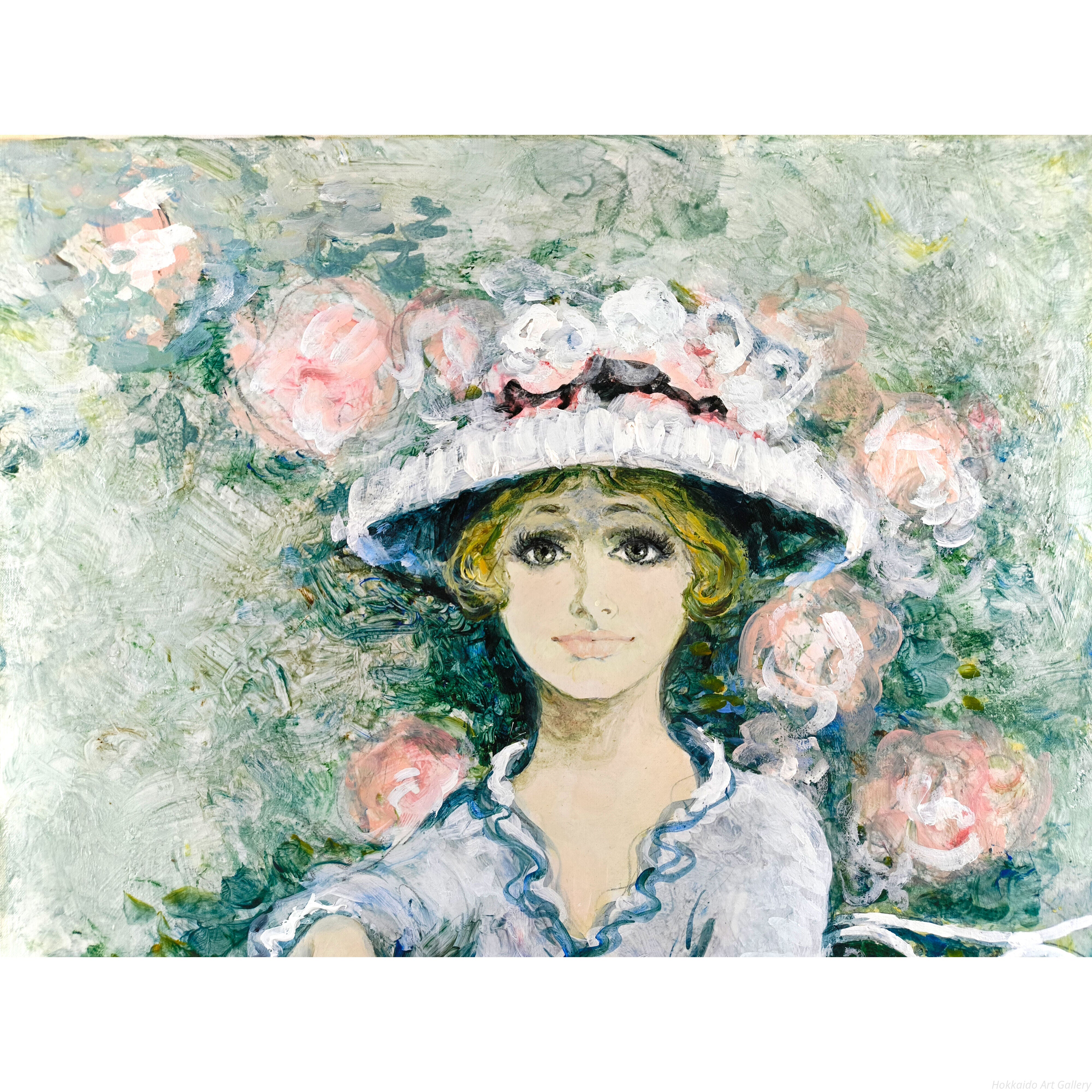 ベルナール・シャロワ 『椅子に座る女性』 油彩画 - 北海道画廊