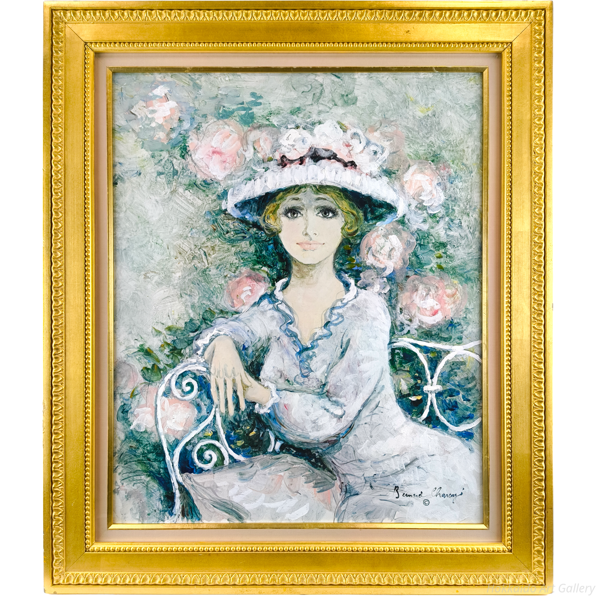 ベルナール・シャロワ 『椅子に座る女性』 油彩画 - 北海道画廊 ベルナール・シャロワ 『椅子に座る女性』 油彩画 - 北海道画廊