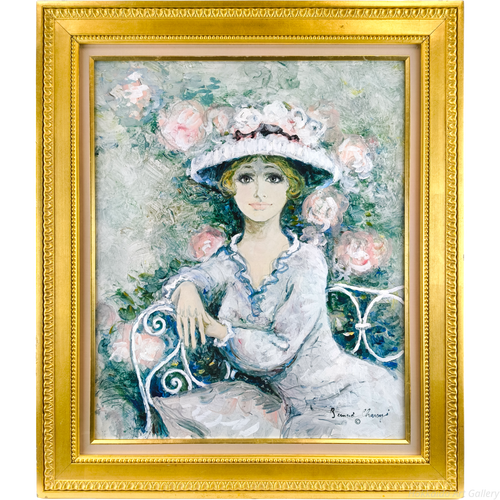 ベルナール・シャロワ 『椅子に座る女性』 油彩画 - 北海道画廊