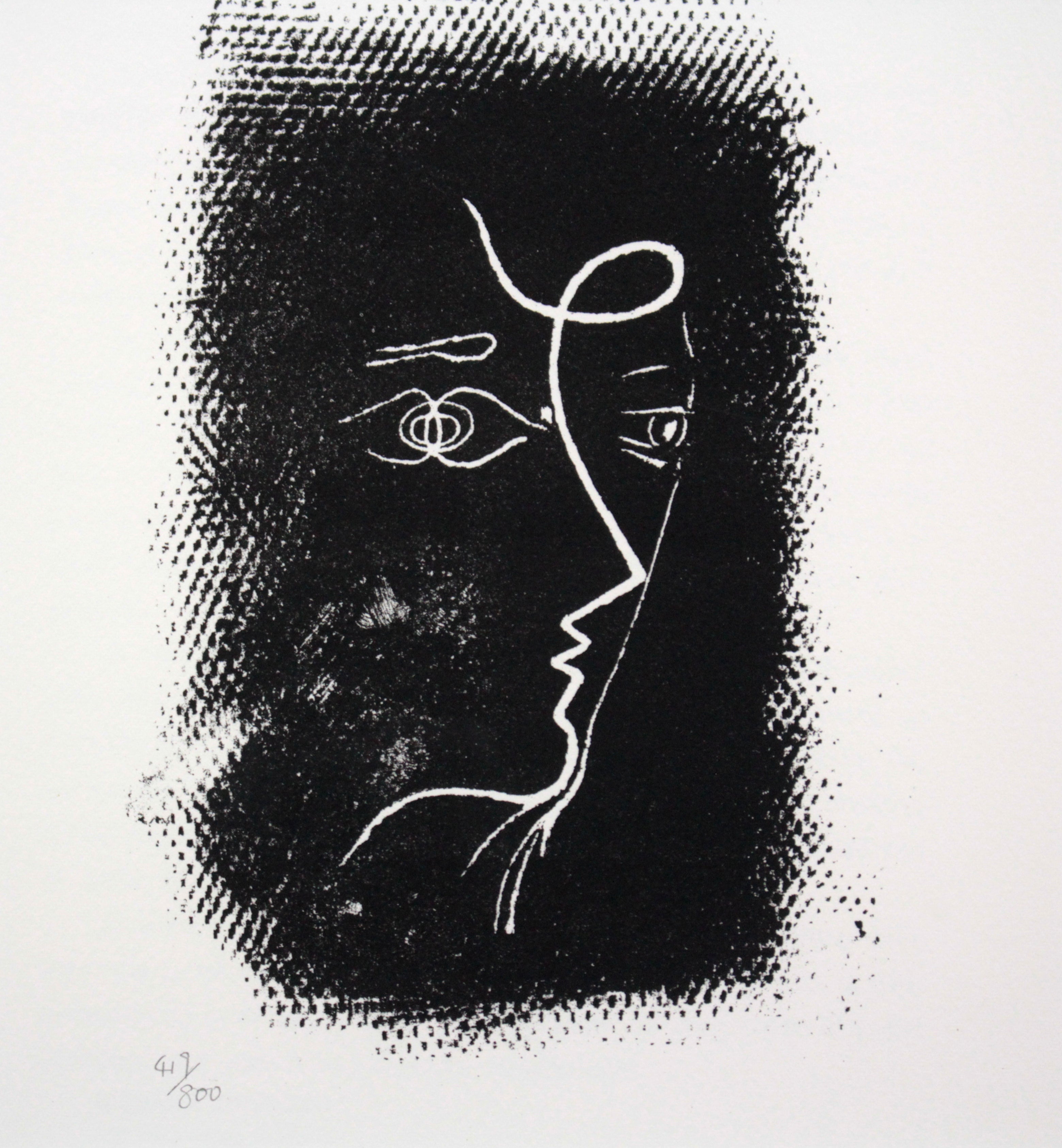 ジョルジュ・ブラック 『横顔の女性』 リトグラフ - 北海道画廊