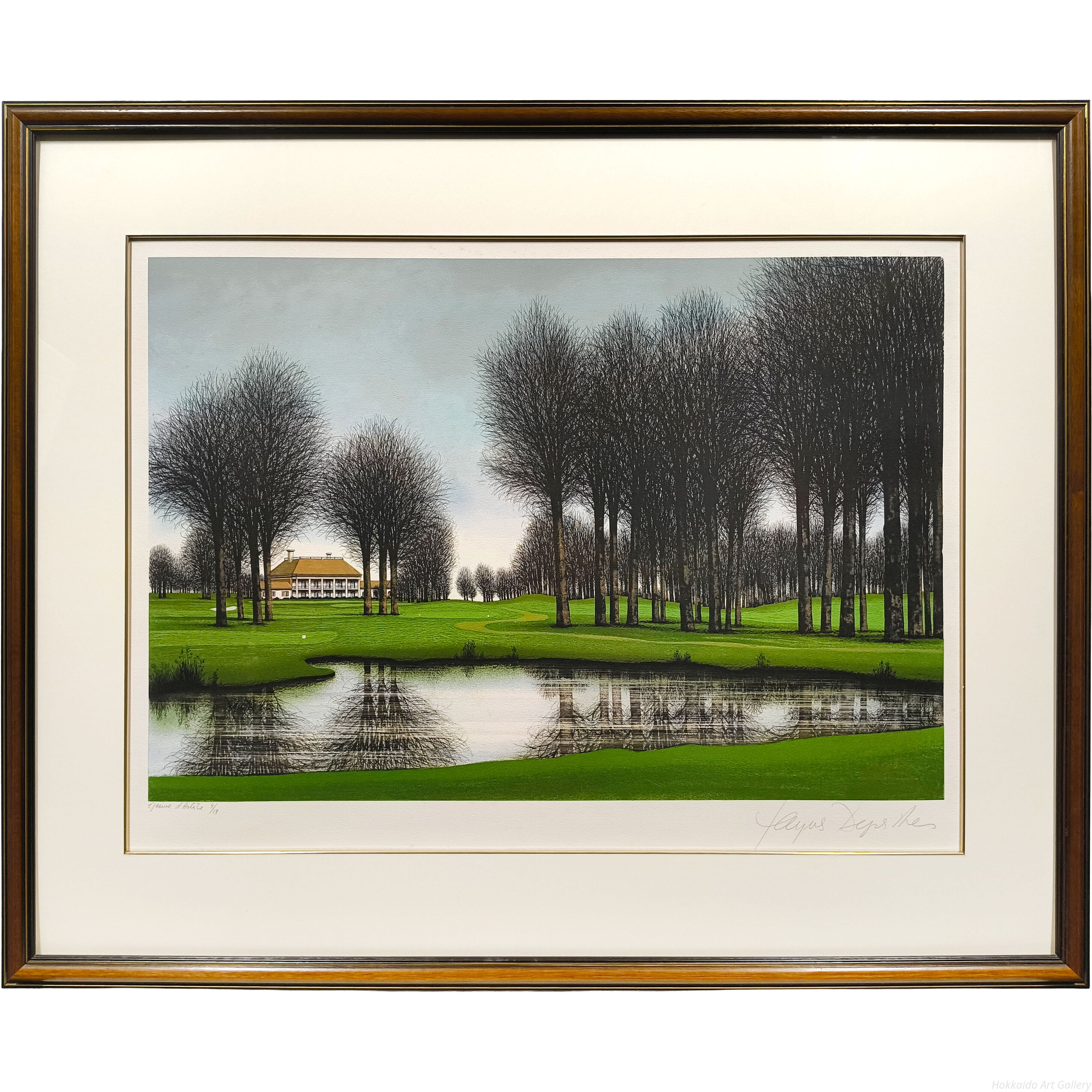 ジャック・デペルト 『ゴルフ場』 リトグラフ - 北海道画廊