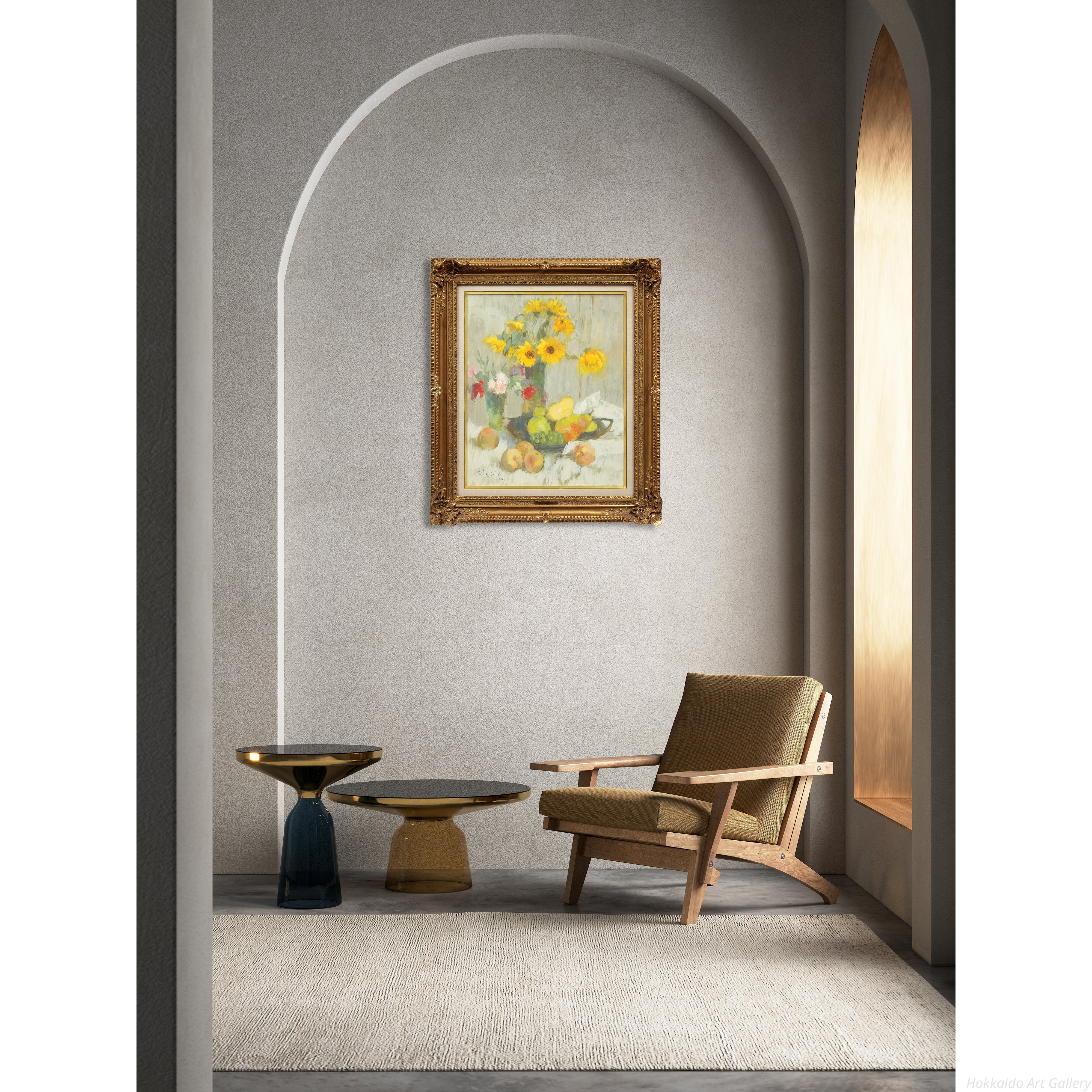 トート・ベー・ラスロ 『花と果物』 油彩画 - 北海道画廊